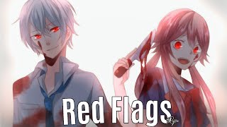 【Nightcore】↬ Red Flags (Switching Vocals)(SPED UP)||AMV||Rope木村