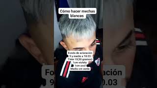 COMO HACER MECHAS BLANCAS PARA HOMBRE MUJER CON GORRO #hair #decoloracion #peluquería