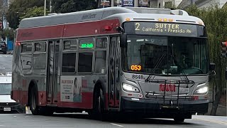 San Francisco MUNI 2013 New Flyer Xcelsior XDE40 8648 on route 2 Sutter