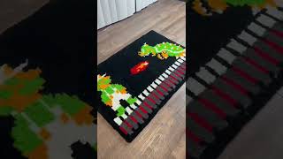 Rug making process!! #fyp #luigi #bowser  #mariobros #videogames #asmr #asmrsounds #asmrvideo #diy