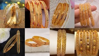 Latest 🆕 Viral Collections of Gold Bangles // Antique Bangle Designs // #BridalBangles #trending