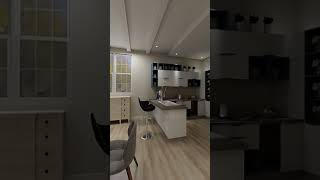 Modern Kitchen and Living room ❤️ #interiordesign #shortvideo #exteriordesign #short #shorts