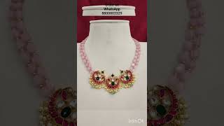 premium Jadau kundan Lotus mala#shorts#youtubeshorts#necklacedesign #mala#pearl #jewellery