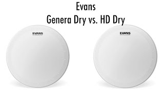 Snare Heads! Evans Genera Dry vs  HD Dry