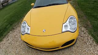 2001 Porsche 911 Turbo Speed Yellow walk around and drive