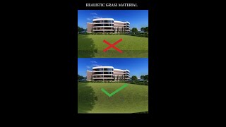 how to make realistic grass in lumion 12 & give extra depth to 2d Materials #shorts