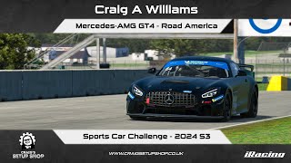 iRacing - 24S3 - Mercedes-AMG GT4 - Sports Car Challenge - Road America - CAW