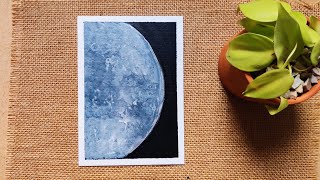 EASY MOON PAINTING WITH ACRYLICS | PAINTING IDEAS