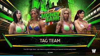 Women Tag Team Match (Money In The Bank) Qualifying Match #wwe2k24 #wrestling