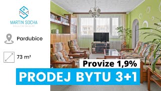 PRODÁNO | Byt 3+1 73 m², Na Rybníčkách 159 - Pardubice