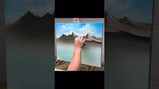 Bob Ross style oil painting #art #artist #artshorts #painting #artwork #shortsvideo #easy #arts