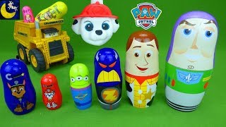 Paw Patrol and Toy Story Surprise Toys! Colossus XXL Disney Cars Squishy Best Toys Video for Kids