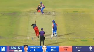 RCB vs MI Semifinal Last Over Full Highlights | MI vs RCB WPL 2024 semifinal last over highlights