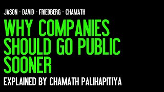 Chamath Palihapitiya on Why Companies Should Go Public Sooner | Clip of the All-In Podcast 7