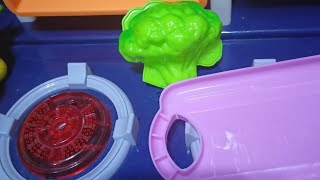 Princess Carla is cooking  vegetables  with pork cute kitchen  toys #ASMR