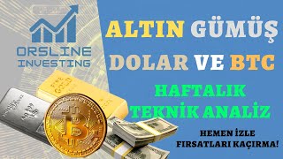 Gram Altın, Gram Gümüş, Dolar ve Bitcoin Haftalık Yorumları