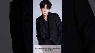 BTS SUGA TO MAKE HISTORY WITH DEBUT SOLO TOUR'S IN 2023#bts#btssuga#suga