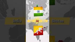 India VS Bhutan Country Comparison. #shorts