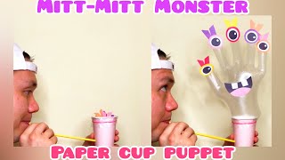 How to make Paper Cup Monsters! DIY PAPER CUP PUPPET TOYS! Super EASY n FUN!