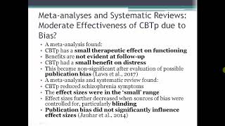 The Effectiveness of Cognitive Behavioural Therapy for Adults with Schizophrenia