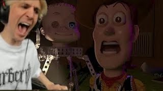 xQc Reacts To Toy Story Scary Scene Movie