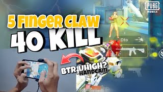 Best 5 Finger Claw 40 Kill TDM Hanggar PUBG Mobile [Handcam]