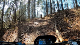 DR200 and KLR650 dual sport ride on muddy trails