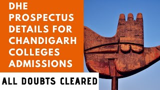 Chandigarh Colleges admissions PU | Detailed Prospectus DHE | How to fill DHE Chandigarh form | FAQ