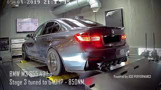 BMW M3 S55 431hp Stage 3 tuned to 640HP - 850NM - Powered by ASD PERFORMANCE