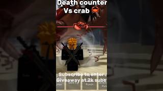 Death Counter Vs Crab 🦀 #roblox #thestongestbattlegrounds #saitamabattlegrounds #shorts