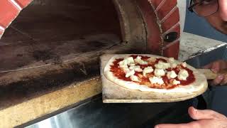 How to cook Pizza in a wood oven (Napoli style dough) Tutorial