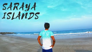 Weekend Trip to Saraya Islands | Drive-in Beach | Ras Al Khaimah | 4K |Camping| Turquoise| Cinematic