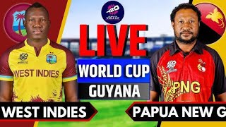 WI VS PNG ICC T20 WORLD CUP MATCH 2 LIVE SCORES AND COMMENTARY