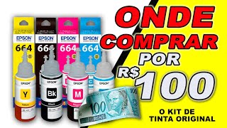 Tinta Epson 664, 544 Original por 100 Reais ou até menos o Kit com 4 - Onde comprar