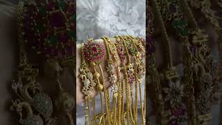 Latest Gold Chain Designs with Weight /Traditional Thali Chain Designs #gold #jewellery #haram #asmr