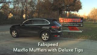 Porsche 958 Cayenne V6 with Maxflo Mufflers & Deluxe Tips