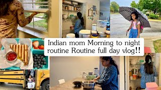 💕⭐️INDIAN mom 6 Am 🌅Morning to Night Full day Routine/Back To school/Indian Mom Daily routine in USA