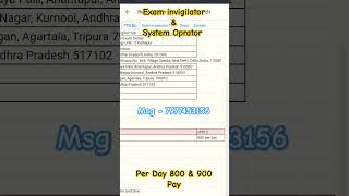 Exam invigilator & system oprator working #account #workfromoffice #exam #exams #tcs