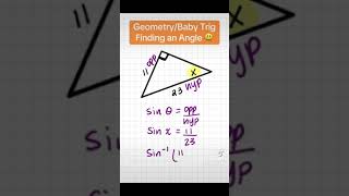 Find an Angle — Trig Problem