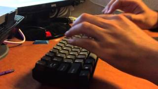 KBParadise v60 Dolch, lubed MX Browns vs lubed MX Blues typing test