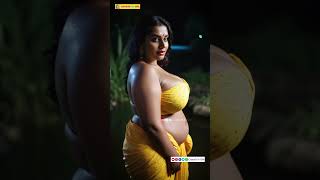 Curvy Plus-Size Indian Woman in Stunning Yellow Outfit AI Model Look Book | Thursday's Color: Yellow