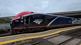 Amtrak 11 passing through Suisun-Fairfield with ALC-42 330 Leading! 2/14/24