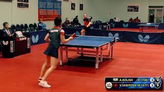 5.SABITOVA - KOLISH RUSSIAN Championship table tennis настольный теннис