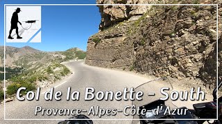 Col de la Bonette - South, Road D64, Alpes-Maritimes, Côte-d'Azur, France - by motorcycle