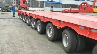 9 axles extendable low bed trailer