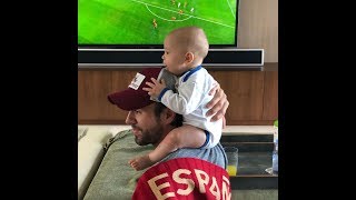 Cutest Cheerleader! Enrique Iglesias and His 5 Month Old Bond Over the World Cup in Adorable