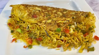 Noddles Omelette | Egg Noddles Omelette | Quick & Easy