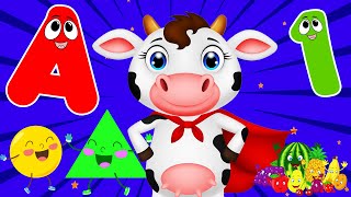 Learn ABC, 123, Colors, Shapes and more | #abcdsong  #123