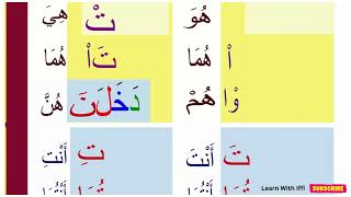 Lesson # 11 Understanding Arabic Maadhi Verb Conjugation فعل