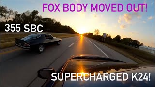 SBC CAMARO VS BOOSTED HONDA + NITROUS FOX BODY